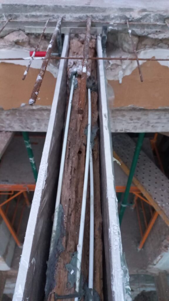 SOS Madera Rehabilitación de vigas estructurales en calle Espartero Valencia