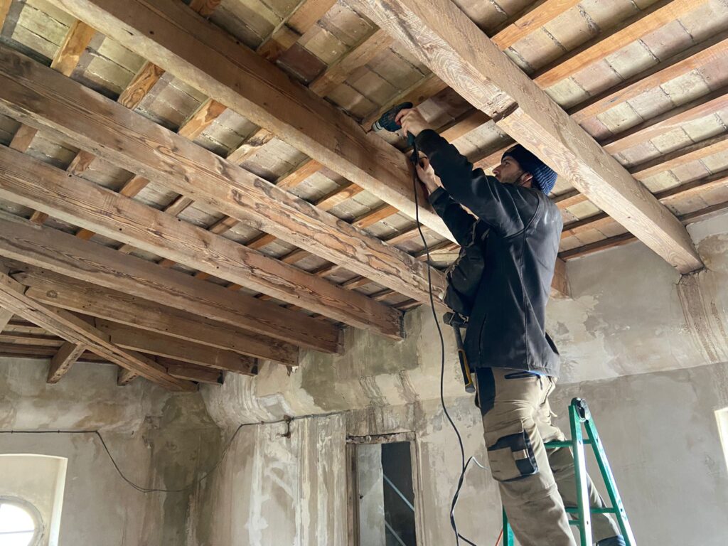 Palacete Ducal de Burjassot Restauración estructural de vigas